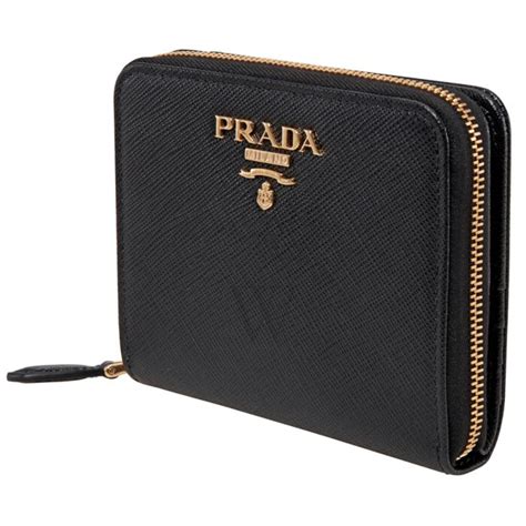 prada black zip wallet|prada milano wallet.